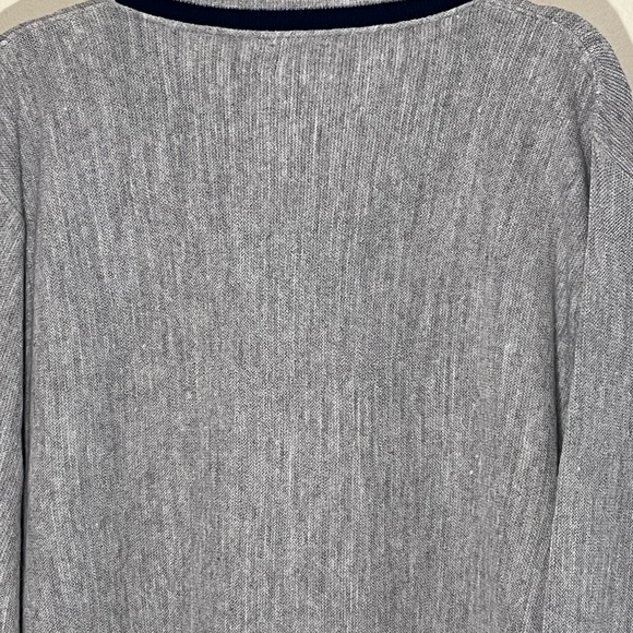 Vintage Izod Lacoste Gray Pullover Sweater Long Sleeve Made In USA Large (G) - Picture 10 of 11